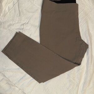 a new day Women's Brown PullOn pant w/ Side Zip & hook Closure, 18